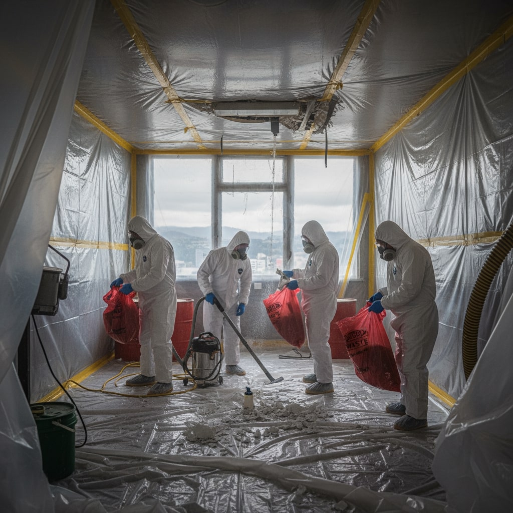 Class A friable asbestos removal equipment and safety gear